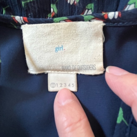 girl. By Band of Outsiders Ditsy Tulip Print 100% Silk Dress Size 0 Boho Summer - Picture 11 of 14